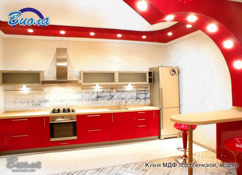 классическая кухня с барной стойкой